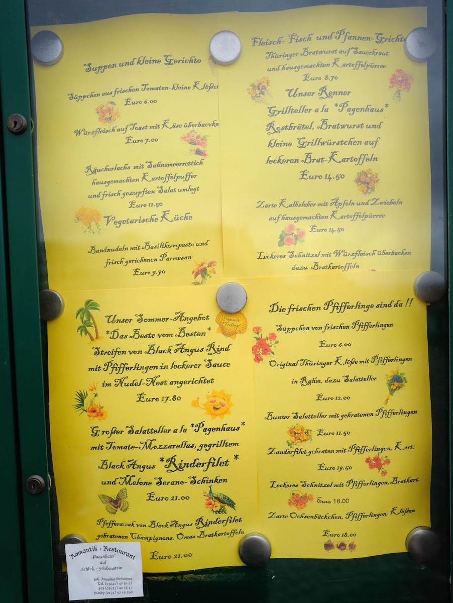 Menu Restaurant Pagenhaus - Schloss Friedenstein-2